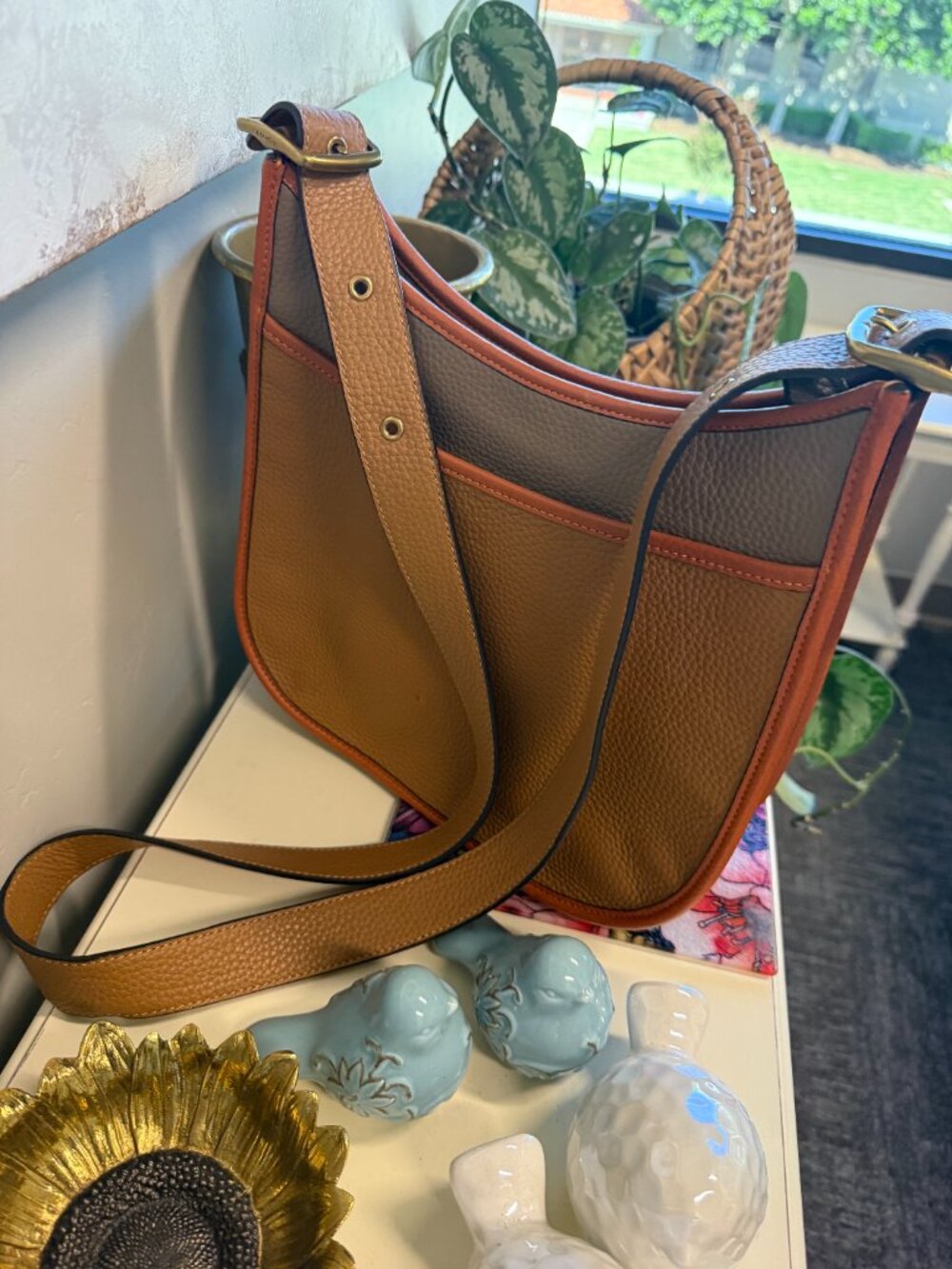 COACH "Emery" Pebble Leather Color Block Adjustable Shoulder/Crossbody Bag - Picture 4 of 15